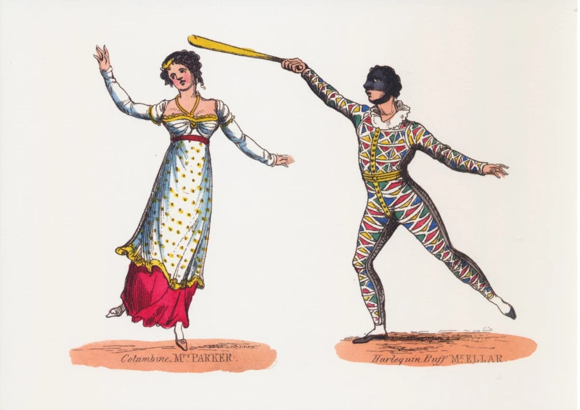 Columbine and Harlequin, Greetings Card