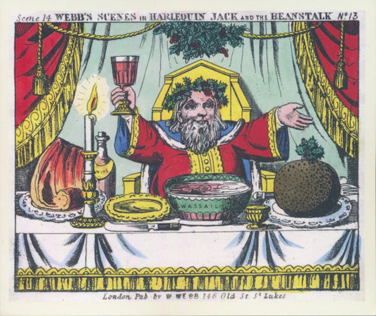 Jolly Santa Victorian Christmas Card, Greetings Card
